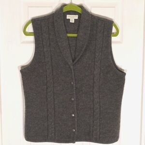 wool vest Appleseed's Petite button Front